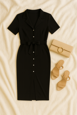 Women’s Tailored Shirt Dress – Elegant Fit for Everyday Wear