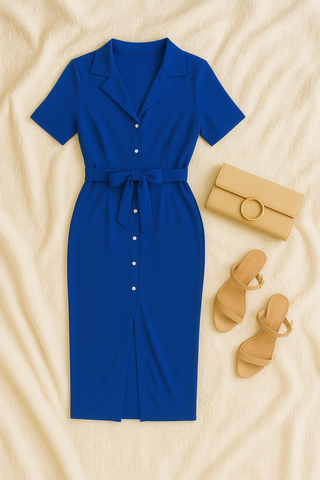 Women’s Tailored Shirt Dress – Elegant Fit for Everyday Wear