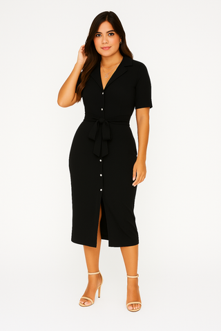 Women’s Tailored Shirt Dress – Elegant Fit for Everyday Wear