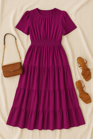 Women’s Vintage-Inspired Long Dress – Light, Elegant & Flowy