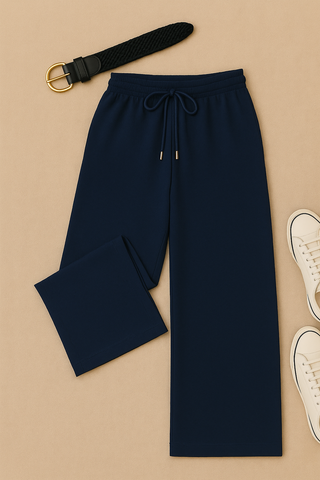 Women’s High-Waisted Wide-Leg Pants – Relaxed & Floor-Length