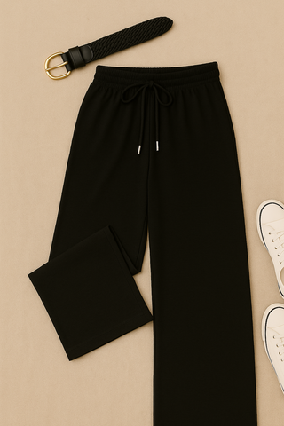 Women’s High-Waisted Wide-Leg Pants – Relaxed & Floor-Length