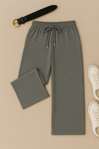 Women’s High-Waisted Wide-Leg Pants – Relaxed & Floor-Length