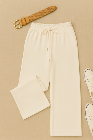 Women’s High-Waisted Wide-Leg Pants – Relaxed & Floor-Length