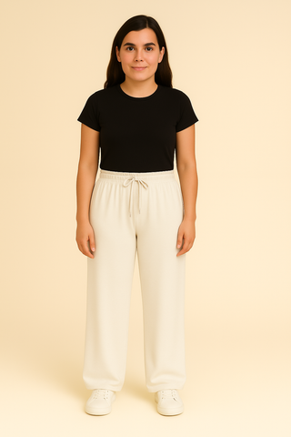 Women’s High-Waisted Wide-Leg Pants – Relaxed & Floor-Length