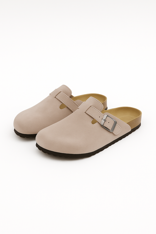 Women’s Slip-On Sandals – Suede-Look, Supportive & Lightweight