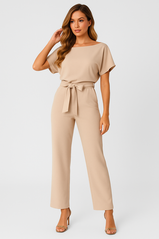 Women’s Draped Jumpsuit – Elegant, Wide-Leg & Comfortable