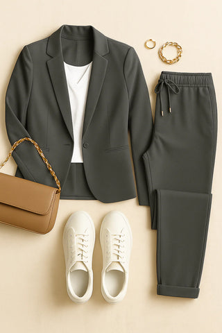 Women’s Two-Piece Blazer Set – Elegant, Comfortable & Polished