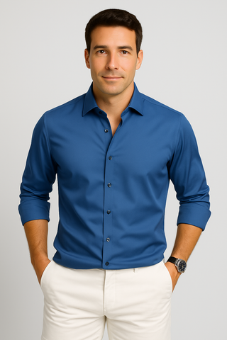 Men’s Casual Button-Up Shirt – Relaxed Fit & Breathable Design