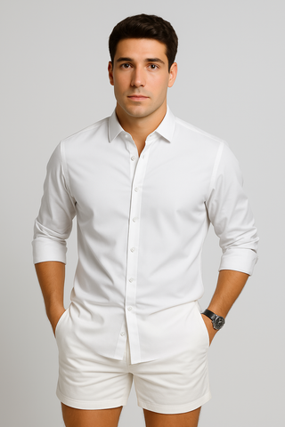 Men’s Casual Button-Up Shirt – Relaxed Fit & Breathable Design