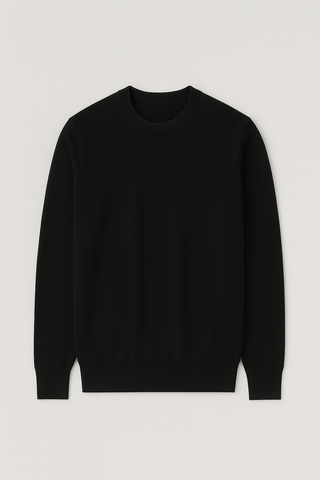 Men’s Knit-Look Crewneck Sweatshirt – Relaxed Fit & Warm for Fall