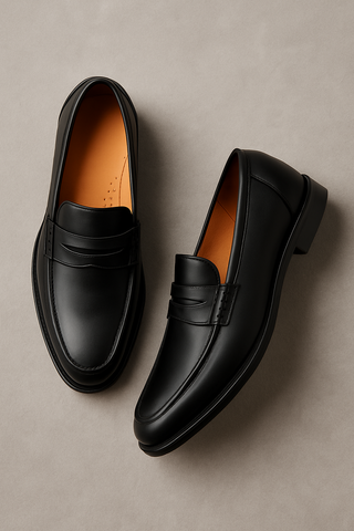 Men’s Waterproof Leather Loafers – Vintage Slip-On for Spring & Fall