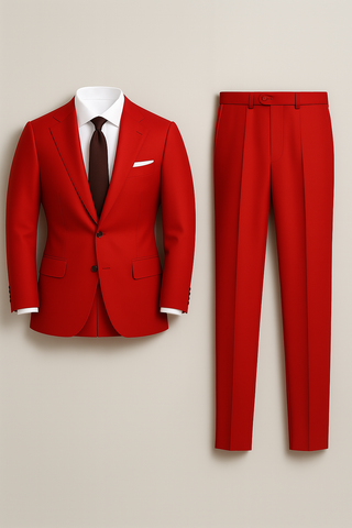 Men’s Slim Fit Tuxedo Suit – Two-Piece Formalwear with Notch Lapel
