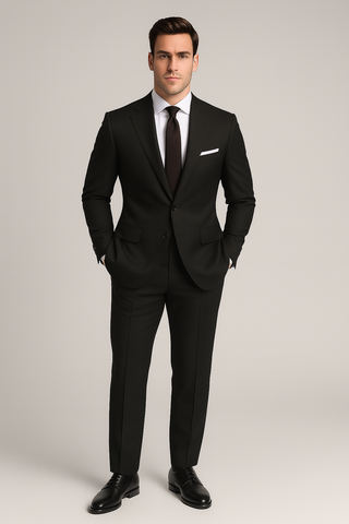Men’s Slim Fit Tuxedo Suit – Two-Piece Formalwear with Notch Lapel