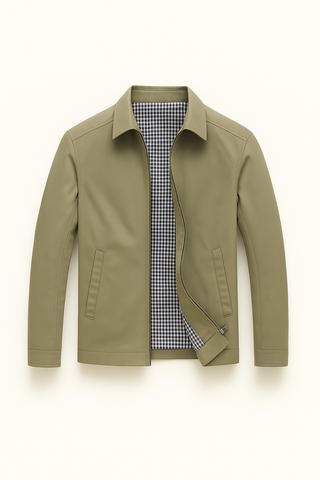 Men’s Elegant Jacket – Classic Straight-Cut for Transitional Seasons