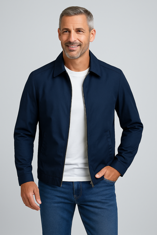 Men’s Elegant Jacket – Classic Straight-Cut for Transitional Seasons