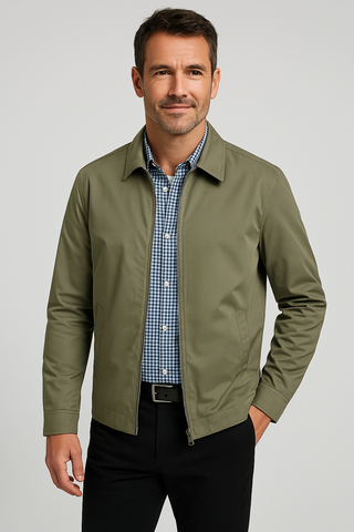 Men’s Elegant Jacket – Classic Straight-Cut for Transitional Seasons