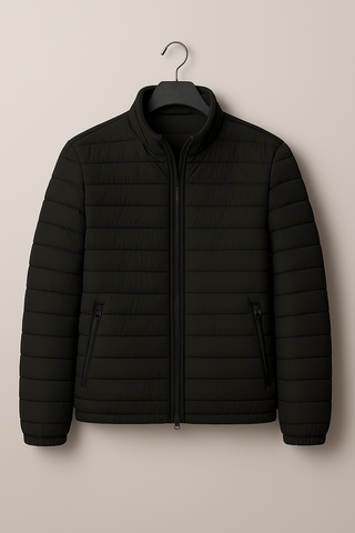 Men’s Slim Puffer Jacket – Lightweight Stand Collar Autumn Layer