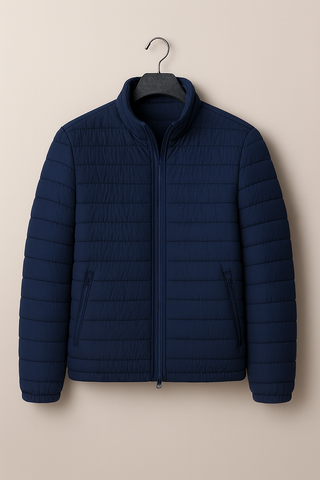 Men’s Slim Puffer Jacket – Lightweight Stand Collar Autumn Layer