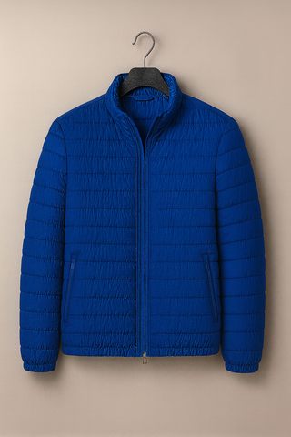 Men’s Slim Puffer Jacket – Lightweight Stand Collar Autumn Layer