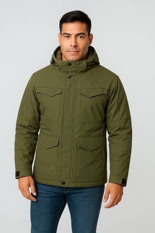 Men’s Military Parka Jacket – Windproof & Thermal for Winter Weather