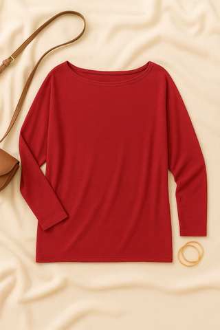 Women's Long Sleeve – Patchwork Dolman Style, Comfortable & Modern