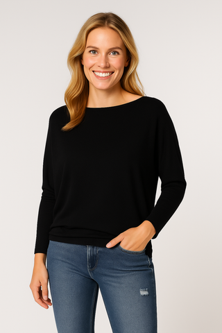 Women's Long Sleeve – Patchwork Dolman Style, Comfortable & Modern