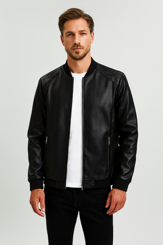 Men's jacket – Retro art with stand-up collar & fashionable