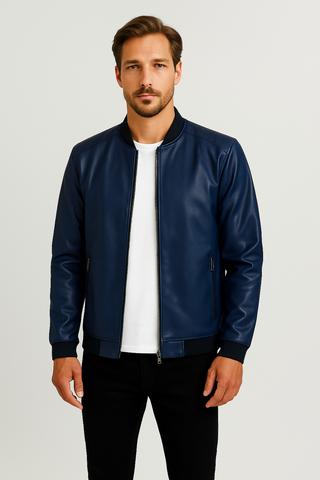 Men's jacket – Retro art with stand-up collar & fashionable