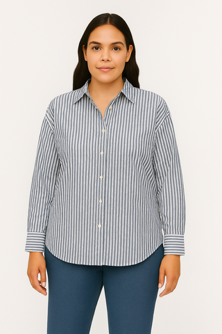 Women’s Loose-Fit Lapel Blouse – V-Neck & Light Comfort