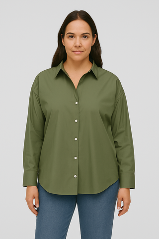 Women’s Loose-Fit Lapel Blouse – V-Neck & Light Comfort