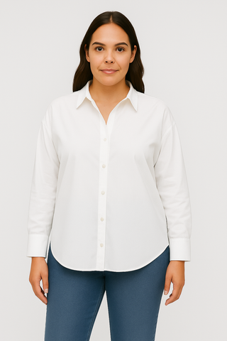Women’s Loose-Fit Lapel Blouse – V-Neck & Light Comfort