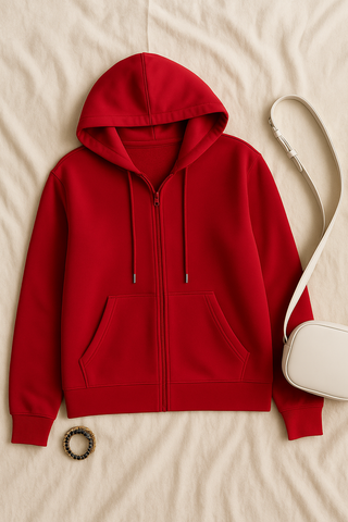 Women’s Zip-Up Hoodie – Sporty, Warm & Relaxed Fleece Style