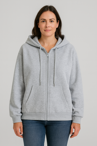 Women’s Zip-Up Hoodie – Sporty, Warm & Relaxed Fleece Style