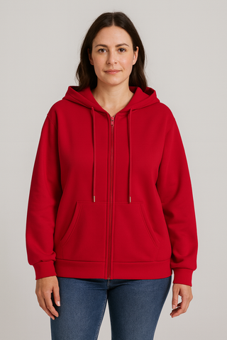 Women’s Zip-Up Hoodie – Sporty, Warm & Relaxed Fleece Style