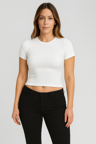 Women’s Y2K Baby Tee – Slim Fit, Cropped & Bold