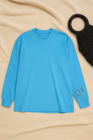 Women’s Long-Sleeve T-Shirt – Relaxed Fit Round Neck Basic
